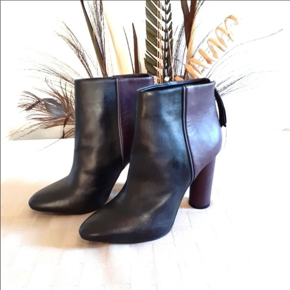 CAbi Bisset Color Block Leather Ankle Boots 10M - Picture 3 of 14